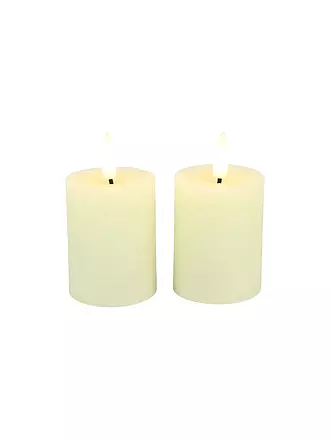 COUNTRYFIELD | Led Kerzen 2er Set LYON 5x9cm Gold | creme